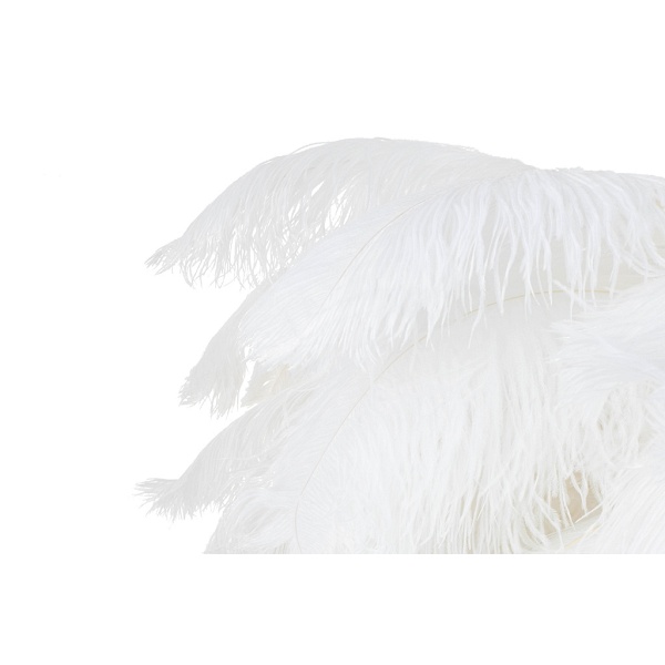 Lampa wisząca TIFFANY 135 biała mosiądz / naturalne pióra - Moosee