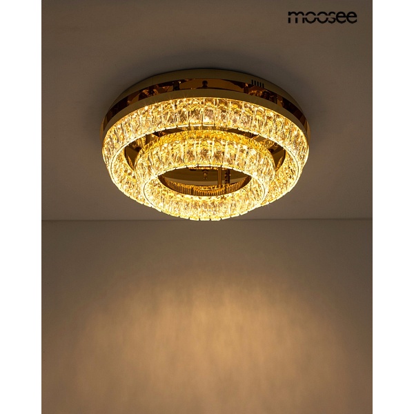 Lampa sufitowa / plafon SAVOY 2 złota - Moosee
