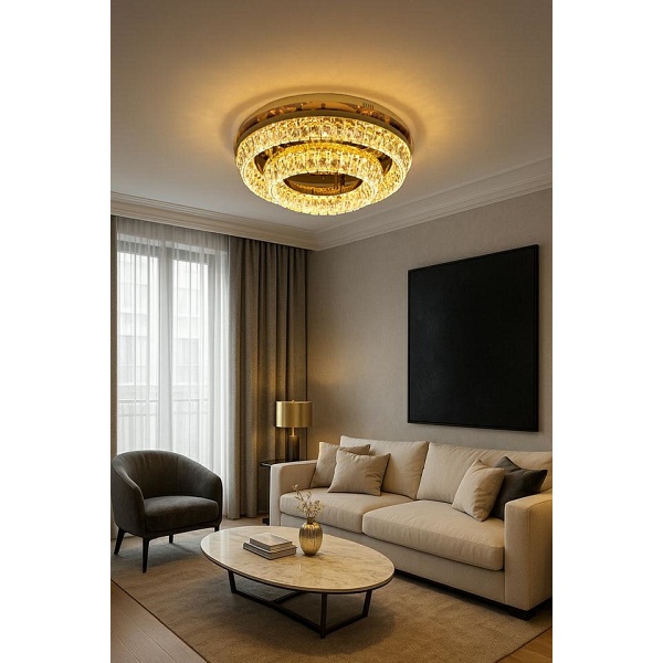 Lampa sufitowa / plafon SAVOY 2 złota - Moosee