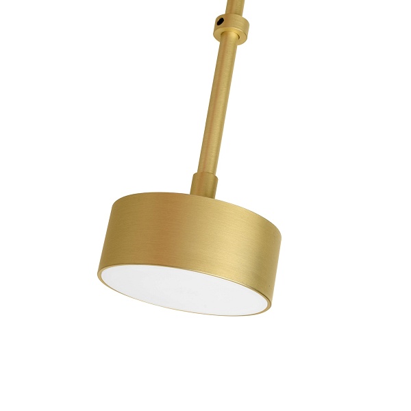 Lampa wisząca CAPRI DISC 3 złota - 180 LED, aluminium, szkło - Moosee