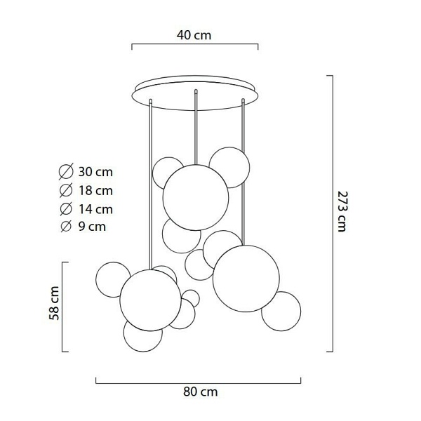 Lampa wisząca CAPRI DISC 3 złota - 180 LED, aluminium, szkło - Moosee