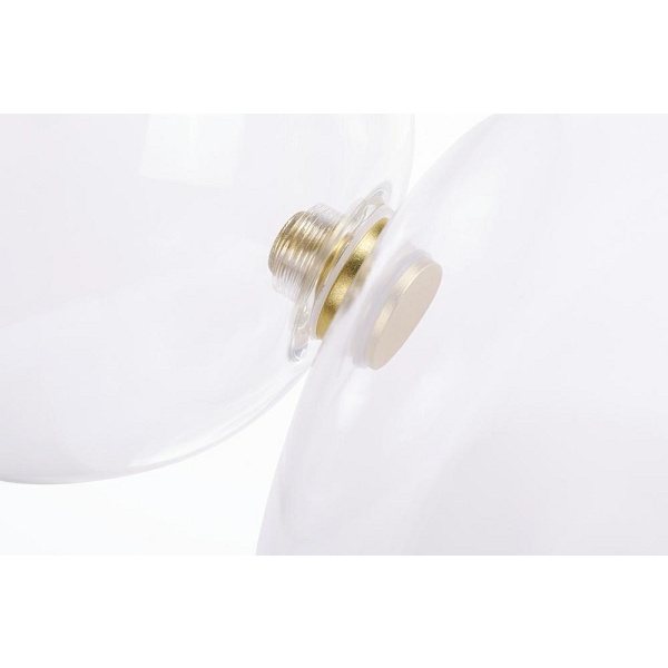 Lampa wisząca CAPRI 4 złota - 60 LED, aluminium, szkło - Moosee