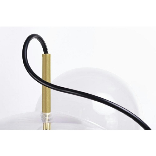 Lampa wisząca CAPRI 4 złota - 60 LED, aluminium, szkło - Moosee