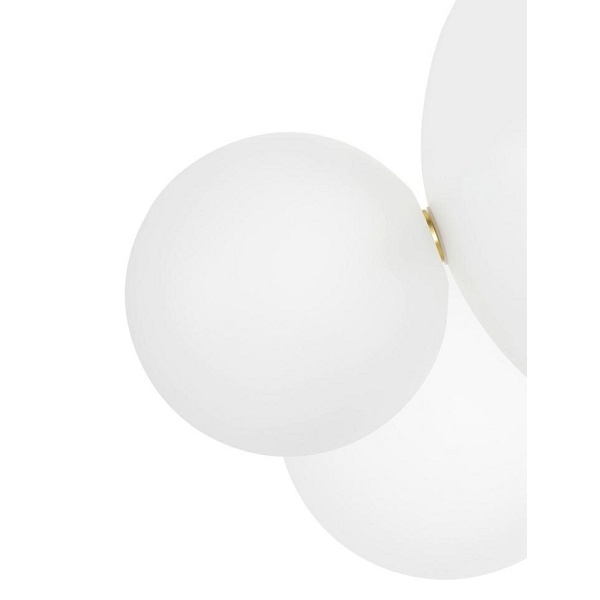 Lampa wisząca CAPRI LINE 3 złota / biała - 180 LED, aluminium, szkło - Moosee