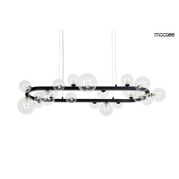 Lampa wisząca ALURE OVAL 120 czarna - Moosee