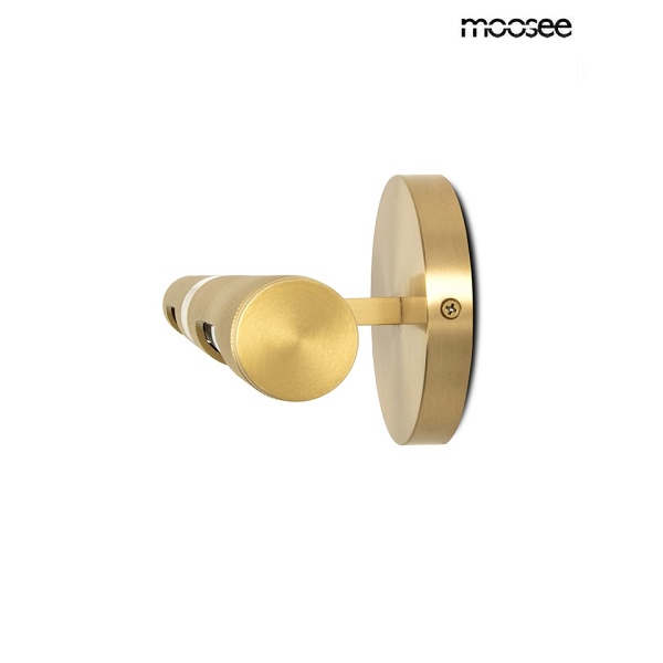 Lampa ścienna CRUDO złota - Moosee