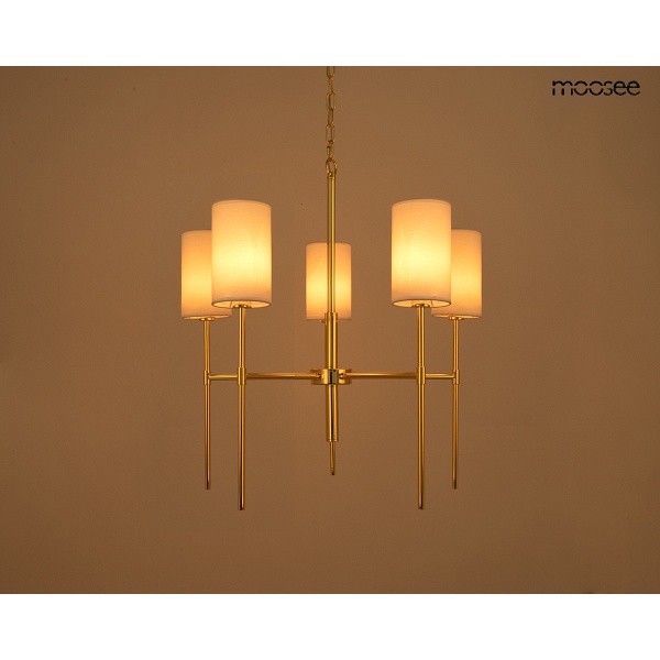 Lampa wisząca IMPERIO 5 złota - Moosee