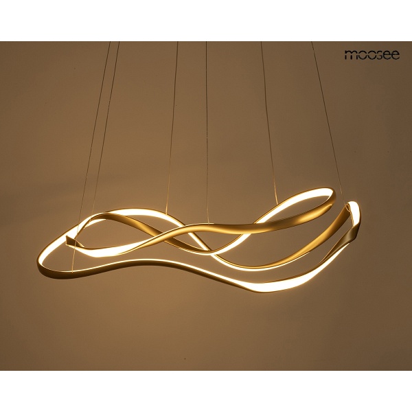Lampa wisząca WAVES 2 złota - Moosee