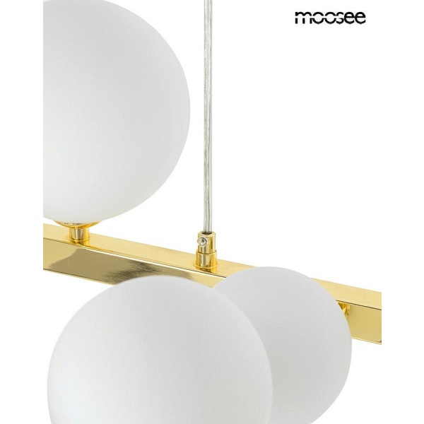 Lampa wisząca ALURE OVAL 120 złota/mleczna - Moosee