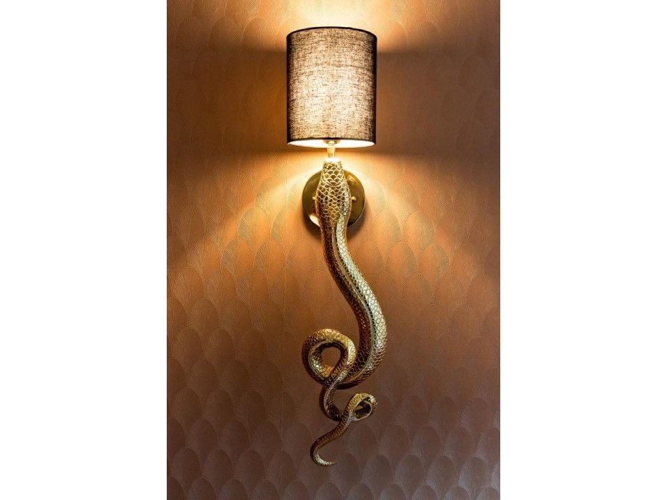 RICHMOND lampa ścienna DAINE złota z czarnym abażurem - Richmond Interiors