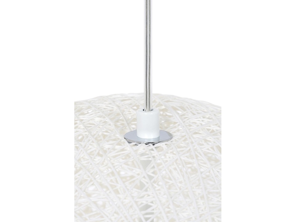 Lampa wisząca LUNA 60 biała - sznurek konopny - King Home