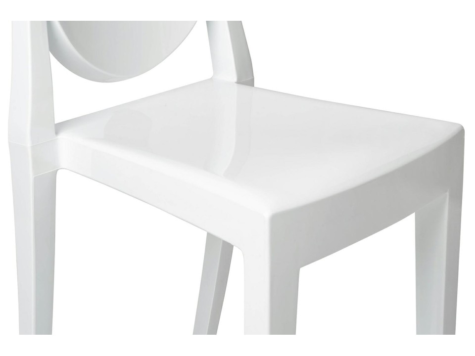 Krzesło VICTORIA białe - poliwęglan - King Home