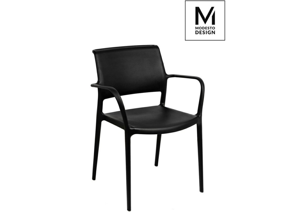 MODESTO krzesło PETRA czarne - polipropylen - Modesto Design