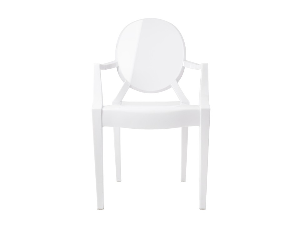 Krzesło LOUIS białe - poliwęglan - King Home