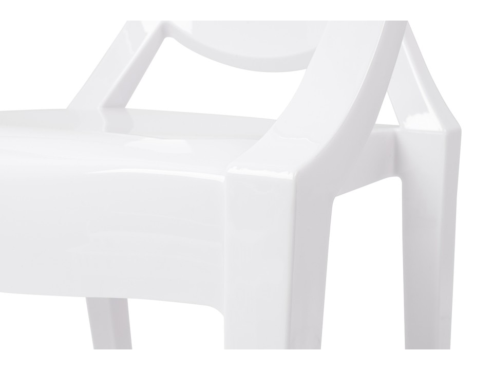 Krzesło LOUIS białe - poliwęglan - King Home