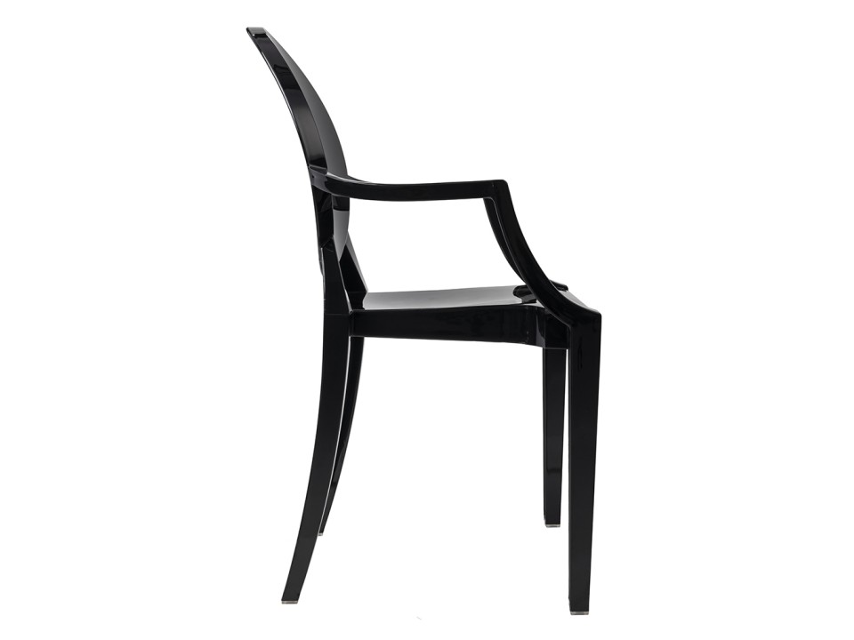 Krzesło LOUIS czarne - poliwęglan - King Home