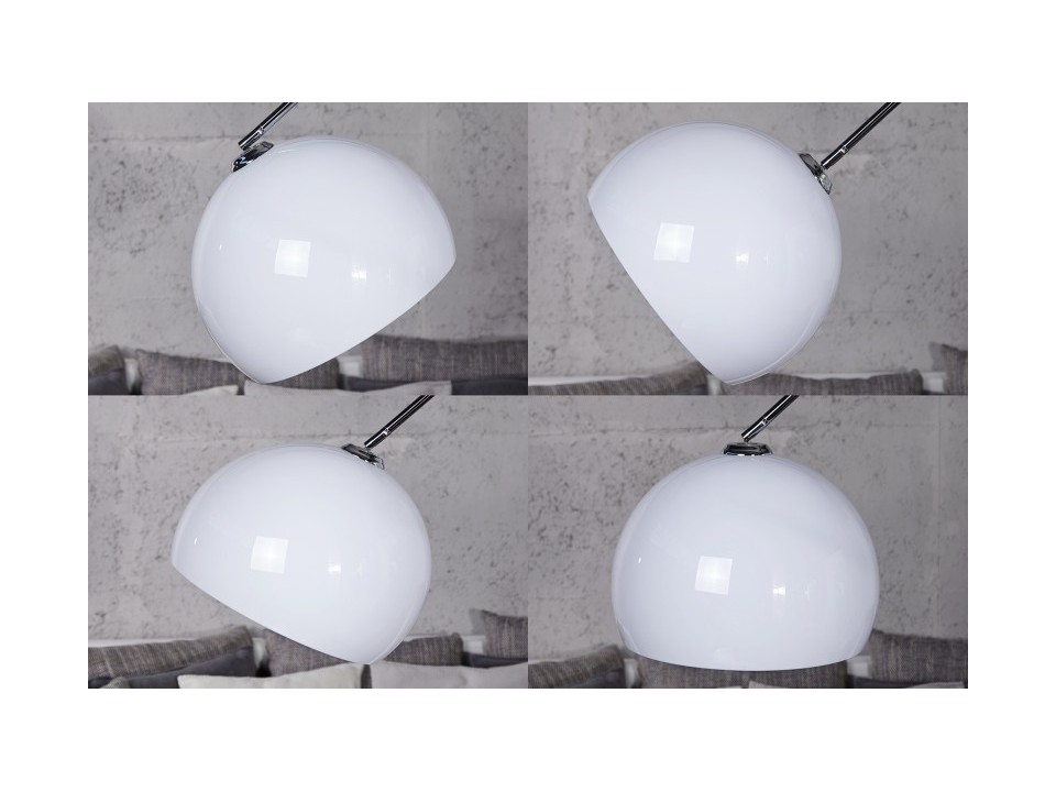 INVICTA lampa podłogowa BIG BOW II biała - 175-205 cm - Invicta Interior