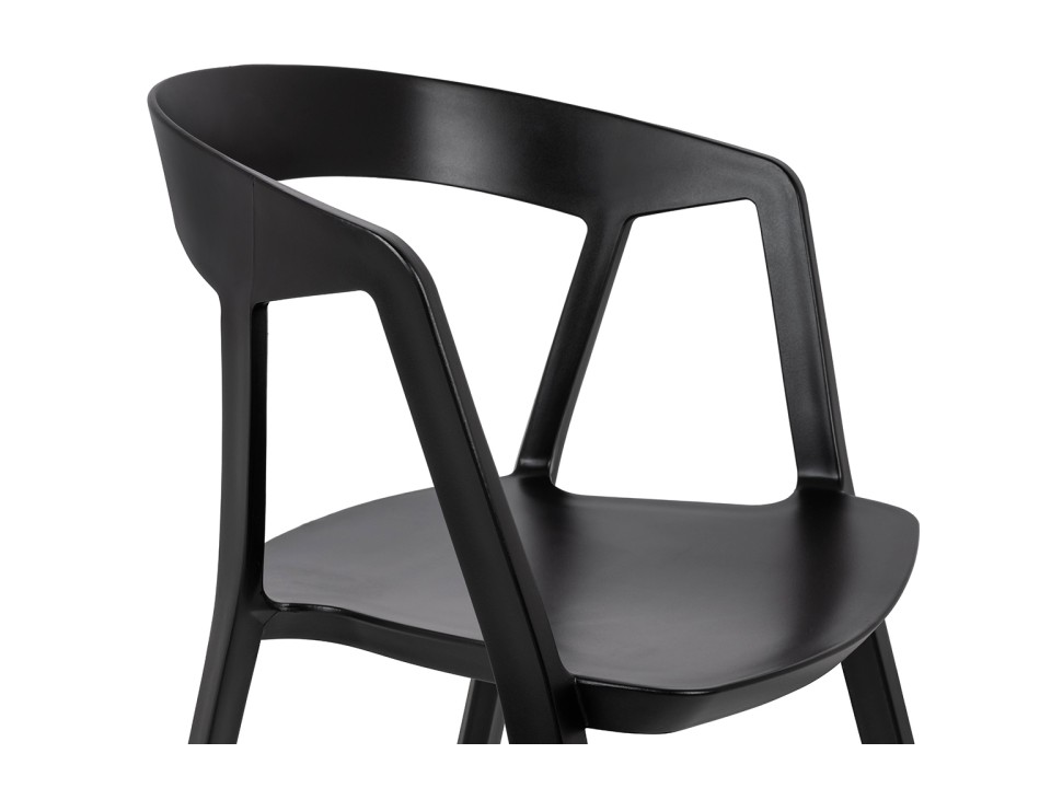 Krzesło VIBIA czarne - polipropylen - King Home