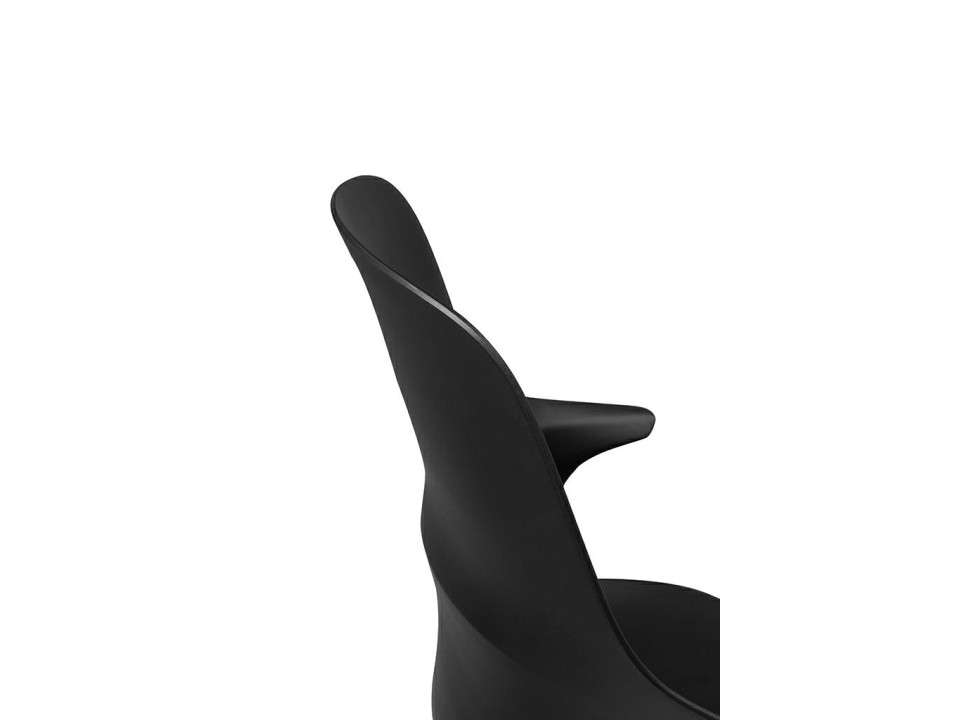 Krzesło BRAZO HIGH czarne - polipropylen, metal - King Home