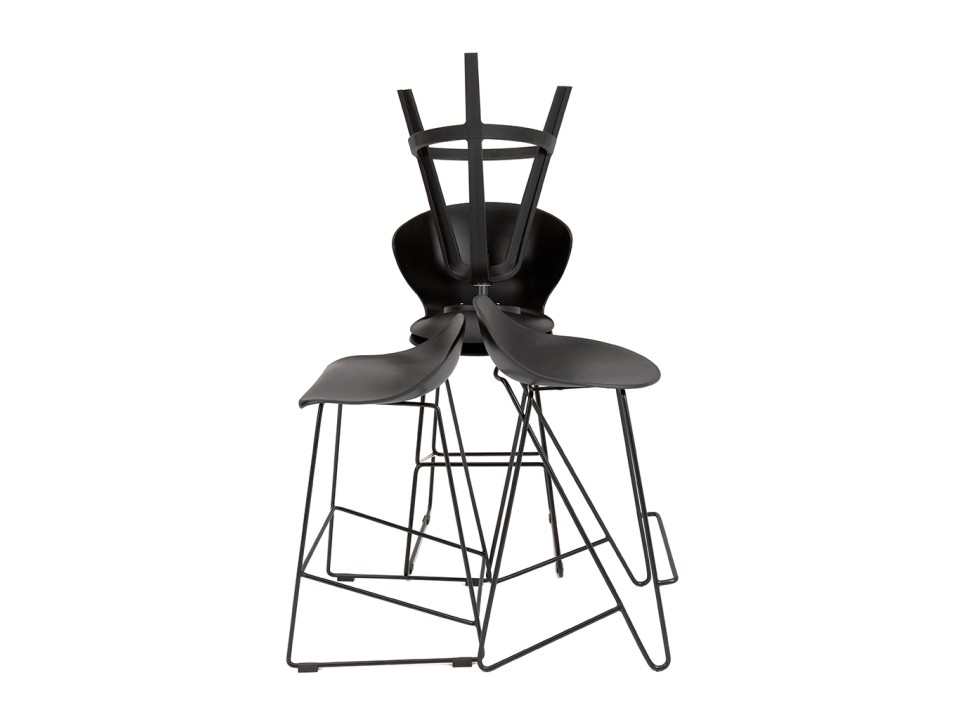 Krzesło barowe MIRA czarne - King Home
