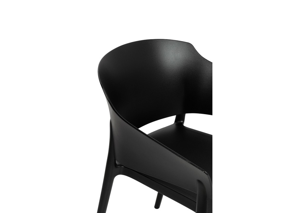 Krzesło BIG BACK czarne - King Home