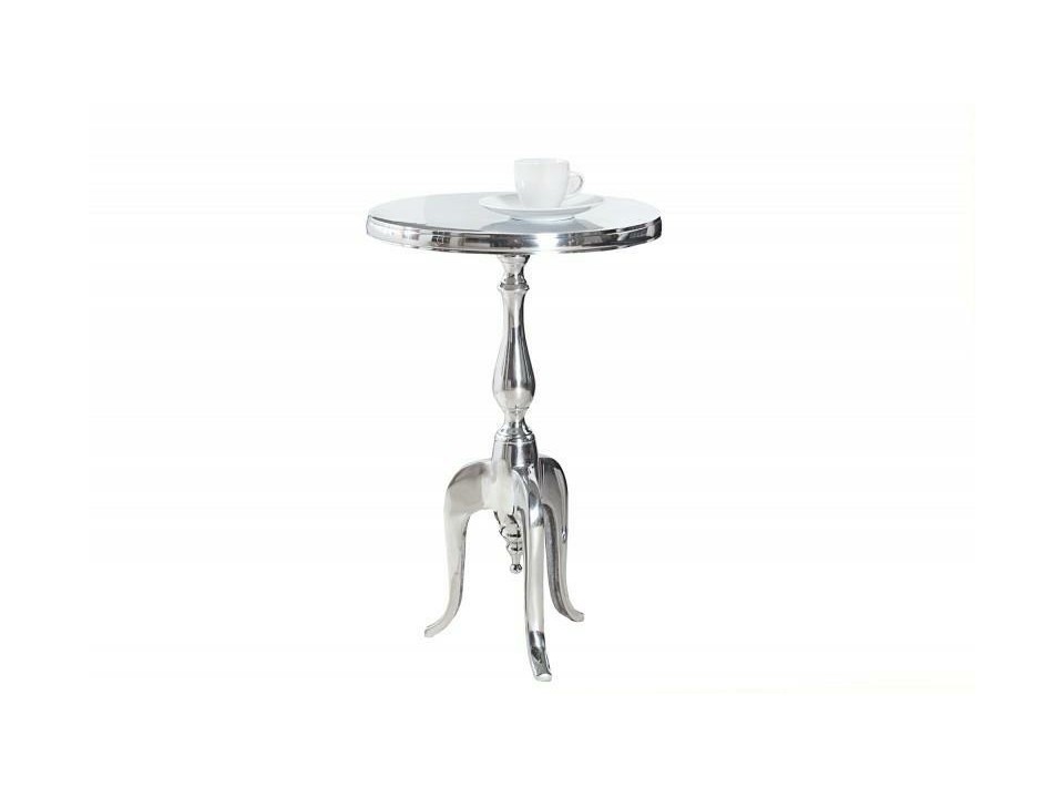 INVICTA stolik JARDIN 75cm srebrny - aluminium - Invicta Interior