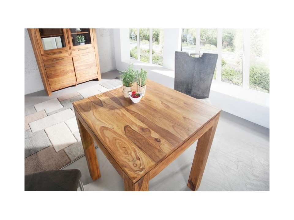 INVICTA stół bistro LAGOS 70 cm sheesham - lite drewno palisander - Invicta Interior