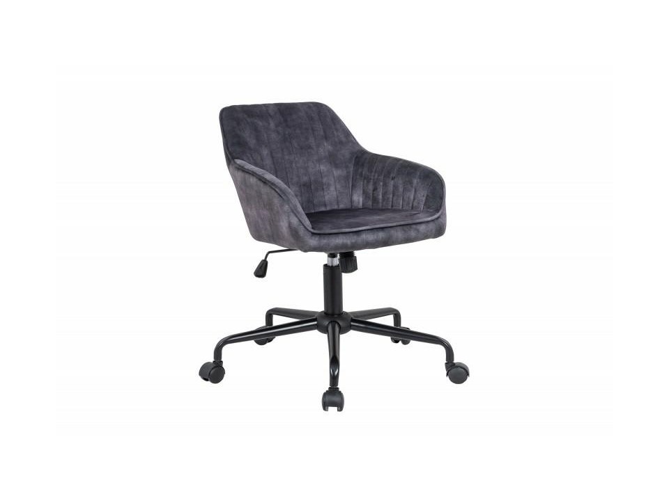 INVICTA krzesło biurowe TURIN z podłokietnikami ciemnoszare - Invicta Interior