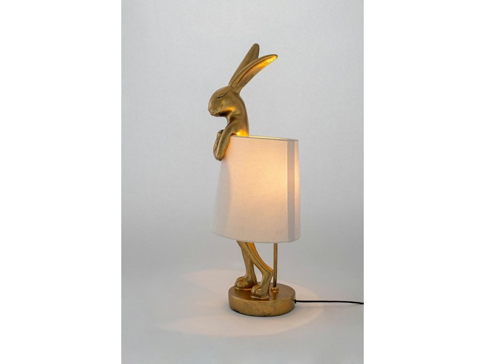 KARE lampa stołowa RABBIT 88 cm biała / złota - Kare Design