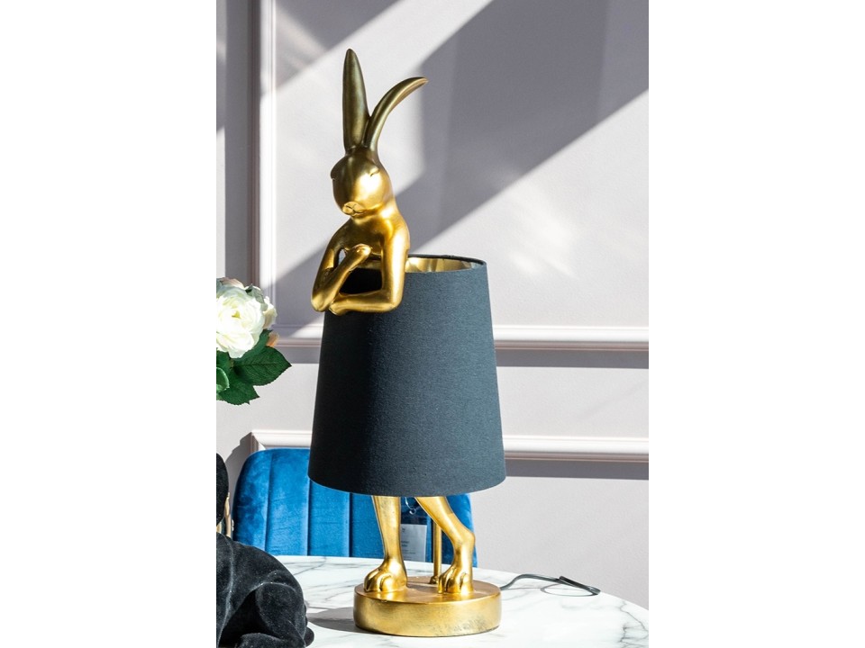 KARE lampa stołowa RABBIT 68 cm złota / czarna - Kare Design