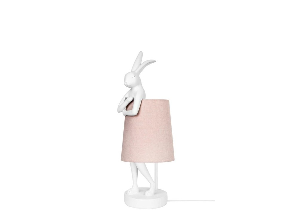 KARE lampa stołowa RABBIT 50 cm biała / różowa - Kare Design