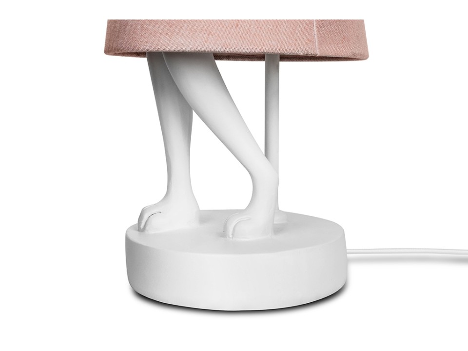KARE lampa stołowa RABBIT 50 cm biała / różowa - Kare Design
