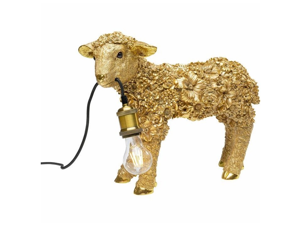 KARE lampa stołowa FLOWER SHEEP 36 cm złota - Kare Design