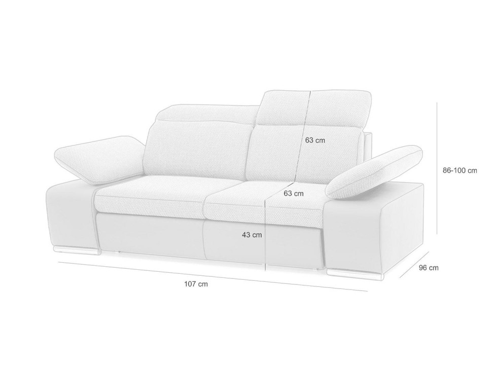 Sofa CONTINENTAL z funkcją spania - I grupa tkanin - King Home