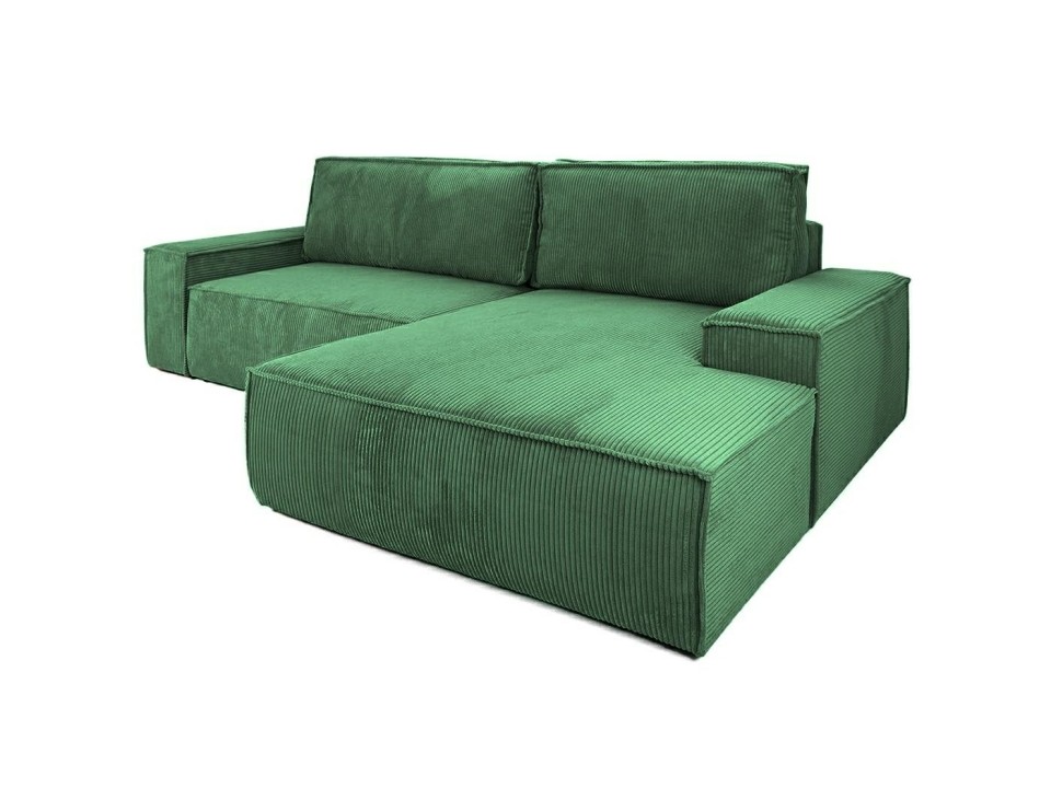 Narożnik PILLOW M prawy z funkcją spania zielony - King Home