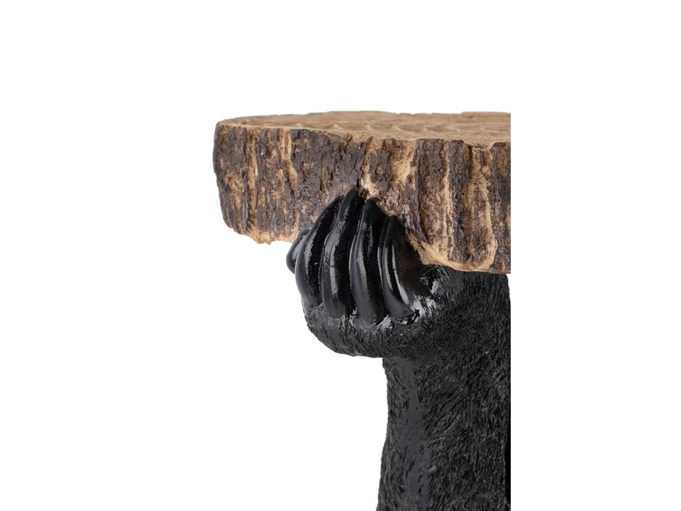 KARE stolik BEAR 53x33 cm drewniany / czarny - Kare Design
