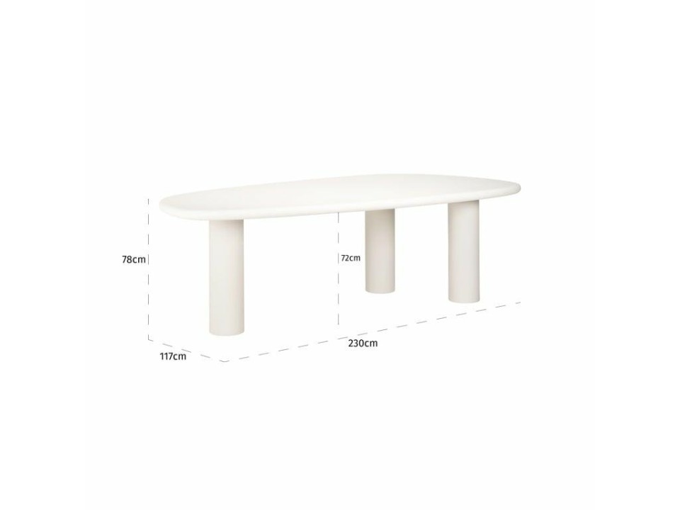 RICHMOND stół jadalniany BLOOMSTONE 230 biały - Richmond Interiors