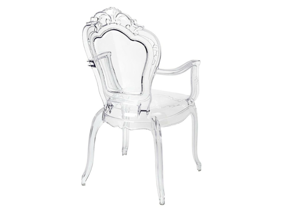 Krzesło KING ARM transparentne - poliwęglan - King Home