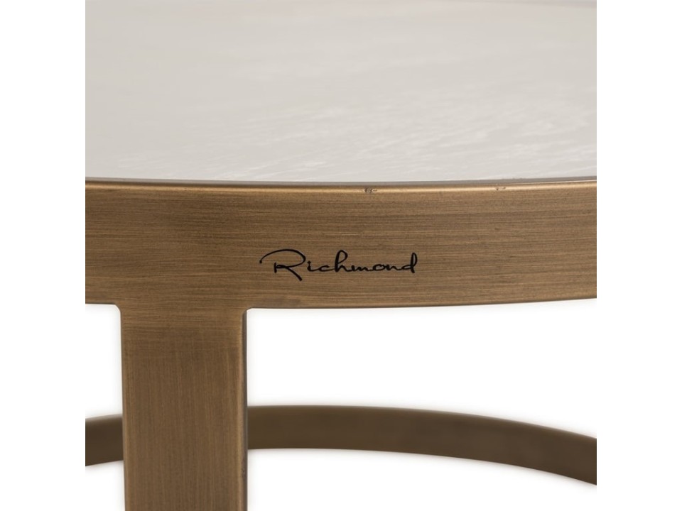 RICHMOND zestaw stolików WHITEBONE BRASS - Richmond Interiors