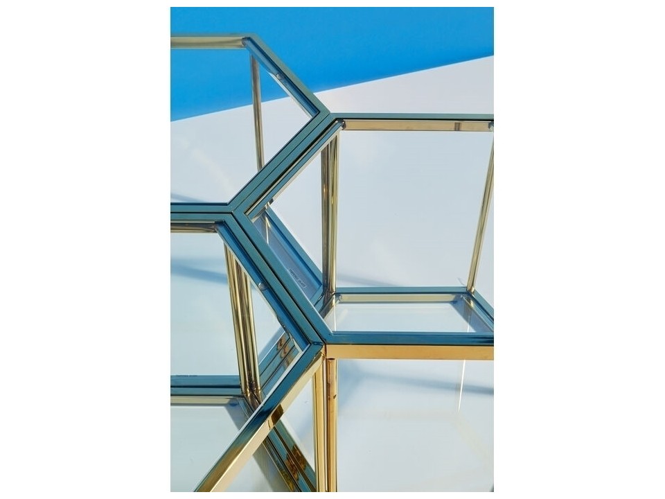 KARE stolik kawowy COMB GOLD 45 złoty - Kare Design