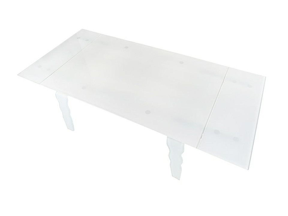 Stół szklany VENDOME OPTI WHITE biały - 200/300 - King Home