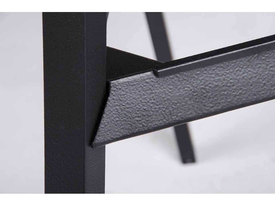 Krzesło barowe SPLIT PREMIUM czarne - aluminium - King Home