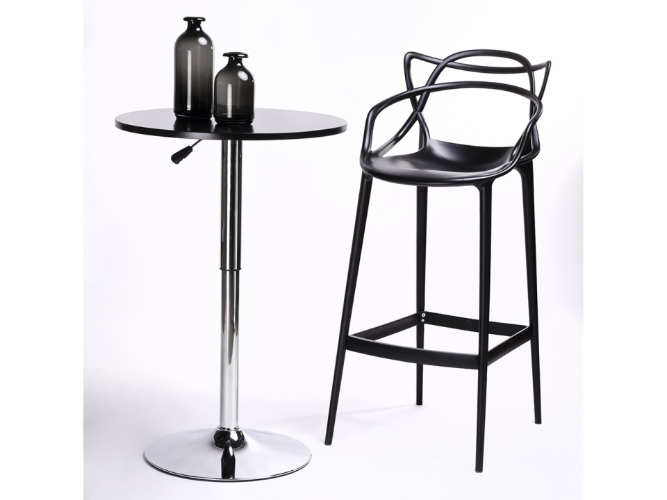 Krzesło barowe HILO PREMIUM 75 cm czarne - King Home