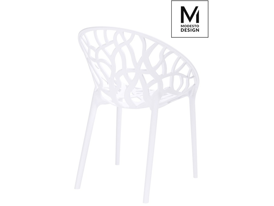 MODESTO krzesło KORAL białe - polipropylen - Modesto Design