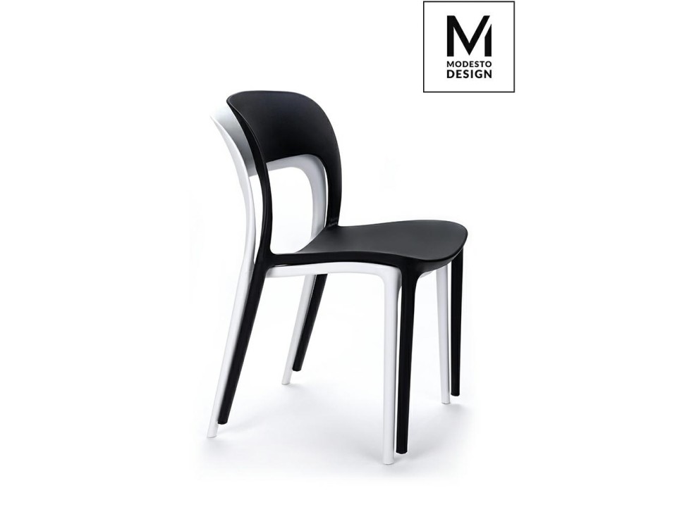 MODESTO krzesło ZING czarne - polipropylen - Modesto Design