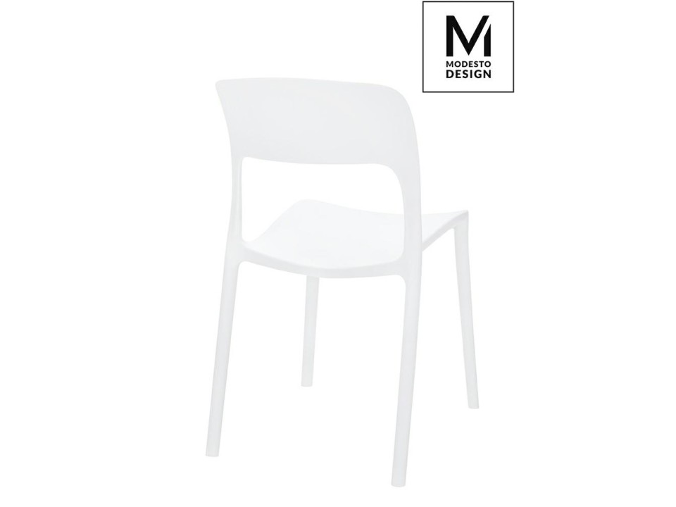 MODESTO krzesło ZING białe - polipropylen - Modesto Design
