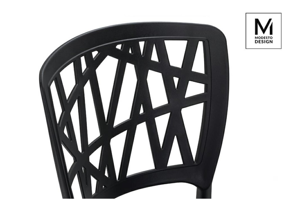 Krzesło MODESTO  VIND czarne - polipropylen - King Home