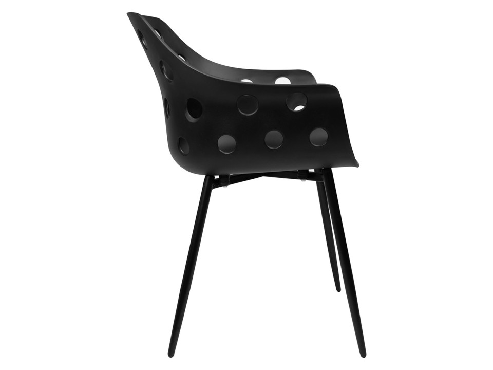 Krzesło JASON czarne - polipropylen, metal - King Home
