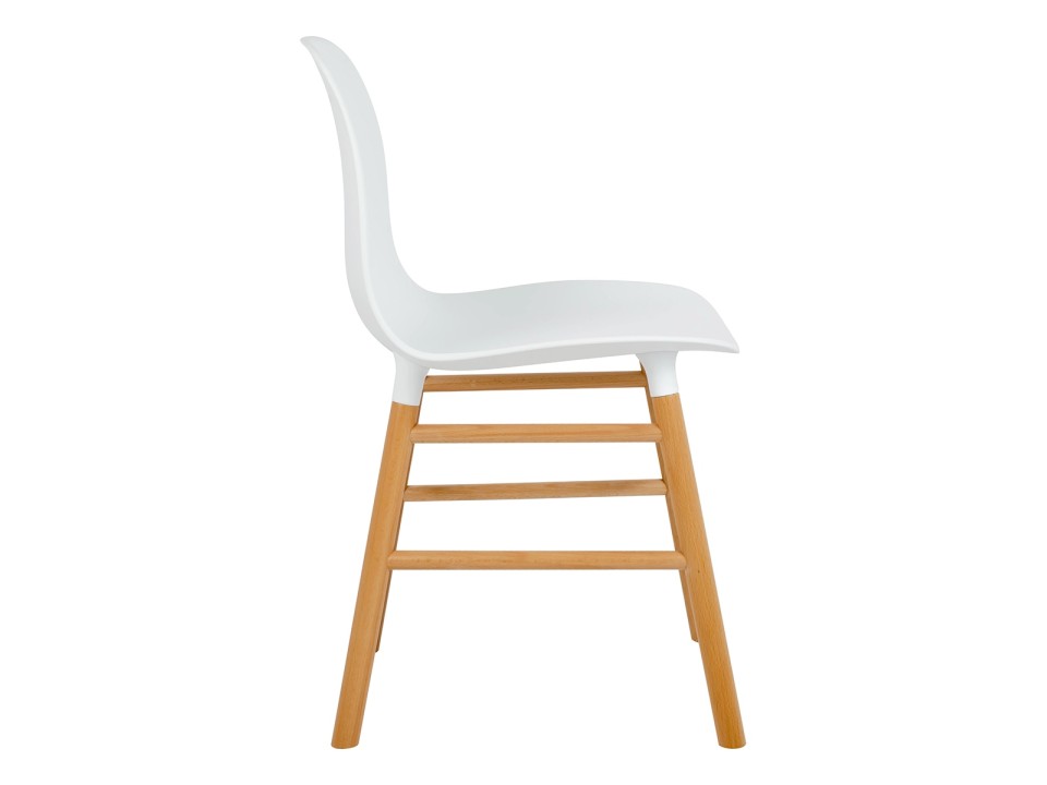 Krzesło IKAR białe - polipropylen, drewno bukowe - King Home