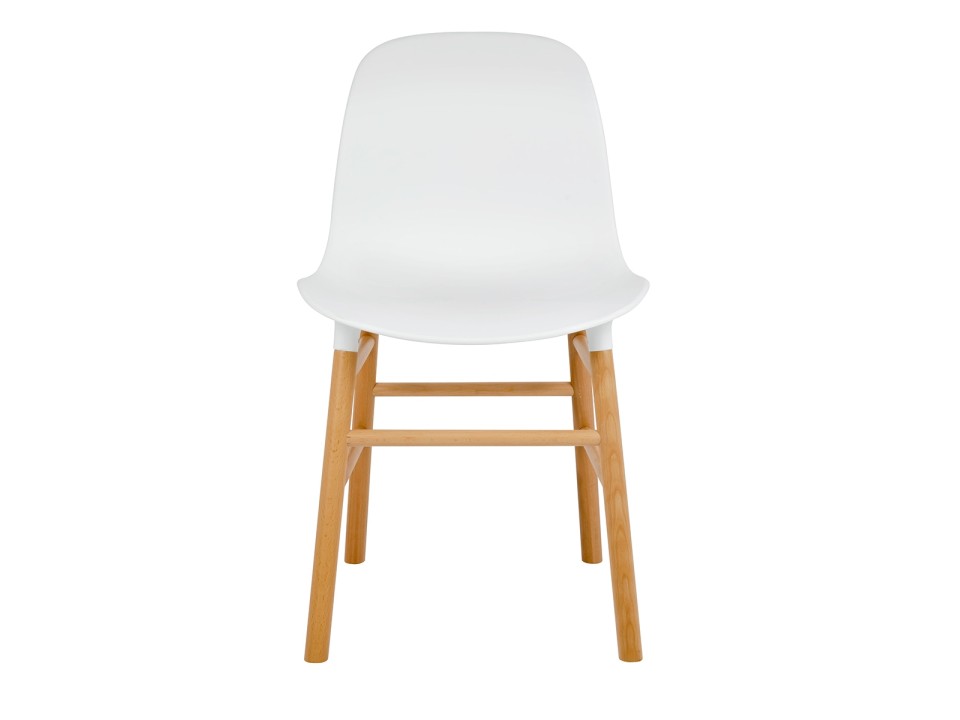 Krzesło IKAR białe - polipropylen, drewno bukowe - King Home